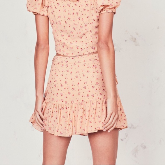 LOVESHACKFANCY Piper Skirt Mini Floral Sardinia - Picture 4 of 9
